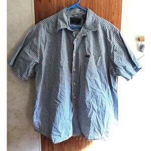 American Eagle Plaid Button Down Shirt Mens Large Cotton Casual Summer Dadcore